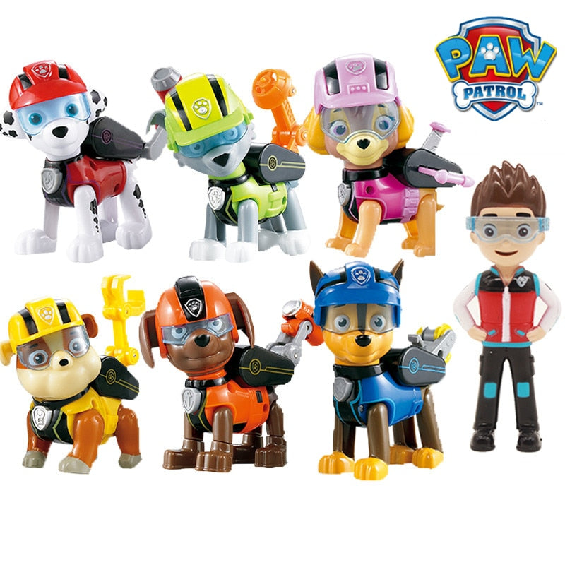 7pcs/set paw patrouill toys hund kann spielzeugkapitän