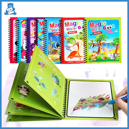 8 Typen Montessori Spielzeug wiederverwendbares Malbuch Magie Wasser Zeichnung Buch Sensorisches Early Education Toys for Kids Birthday Gift